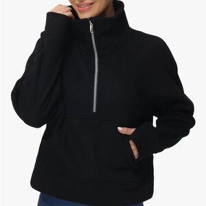 Black Women's Zip-Up Top